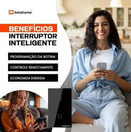 Imagem de Interruptor Wifi Inteligente 2 Botões Smart Touch Alexa Tuya