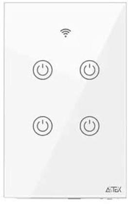 Imagem de Interruptor Wifi Remoto Inteligente Wireless 4 Botões Touch