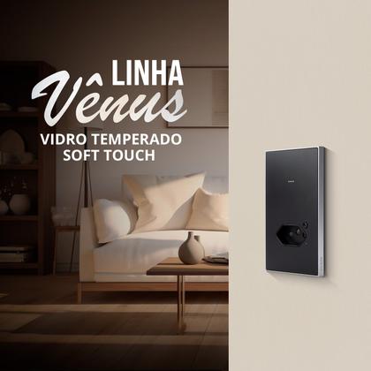 Imagem de Interruptor Wifi Soft Touch Série Vênus 1 Botão com Tomada 4x2