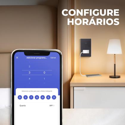 Imagem de Interruptor Wifi Soft Touch Série Vênus 1 Botão com Tomada 4x2