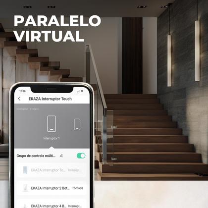 Imagem de Interruptor Wifi Soft Touch Série Vênus 1 Botão com Tomada 4x2