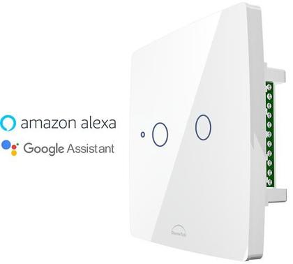 Imagem de Interruptor Wifi Touch 2 Botões Inteligente 4x4 Branco