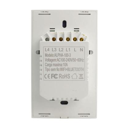 Imagem de Interruptor Wifi Touch 3 Botões Inteligente Tuya Smart  - Aitek
