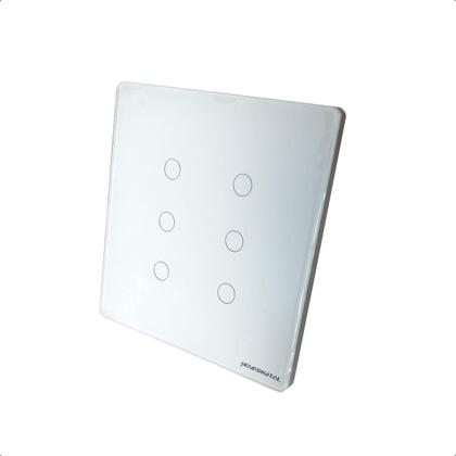 Imagem de Interruptor Zigbee 6 Botões Inteligente 4X4 Touch - Branco