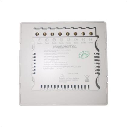 Imagem de Interruptor Zigbee 6 Botões Inteligente 4X4 Touch - Branco