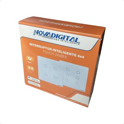 Imagem de Interruptor Zigbee 6 Botões Inteligente 4X4 Touch - Branco