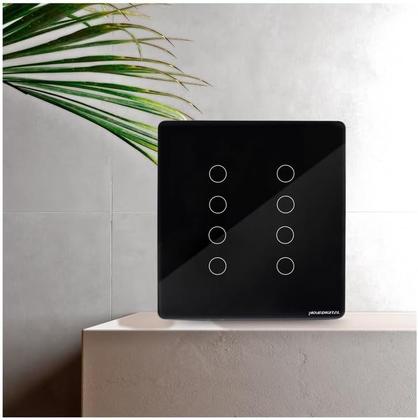 Imagem de Interruptor Zigbee 8 Botões Touch Tuya Google Alexa (Preto)