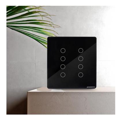 Imagem de Interruptor Zigbee 8 Botões Touch Tuya Google Alexa (Preto)