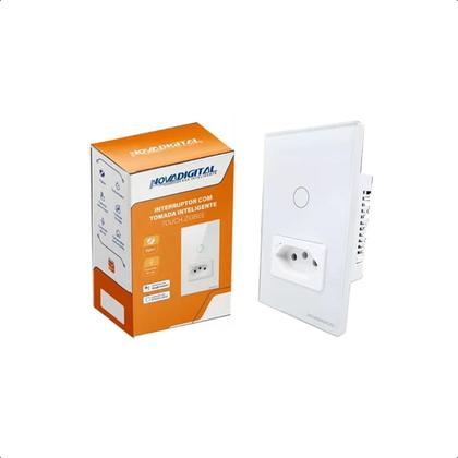 Imagem de Interruptor Zigbee Intelig Touch 1 Botão Tomada 4X2 - Branco