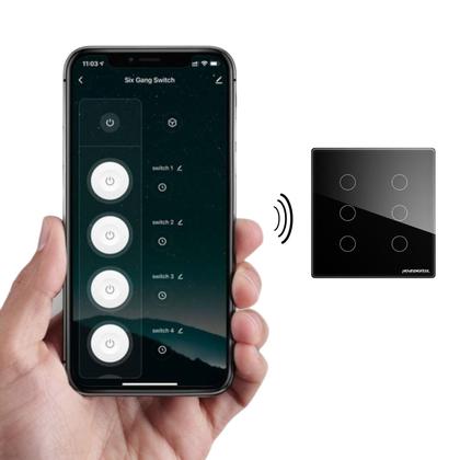 Imagem de Interruptor Zigbee Inteligente 6 Botões Alexa Novadigital