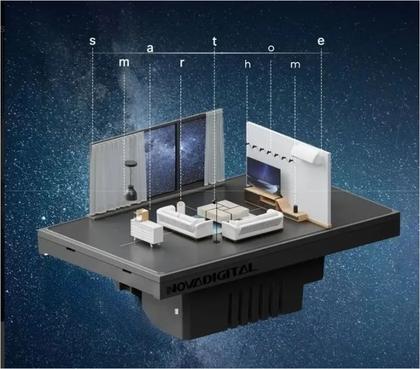 Imagem de Interruptor Zigbee NovaDigital 1 Botão Topázio Preto
