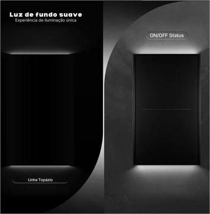 Imagem de Interruptor Zigbee Novadigital 2 Botoes Topázio Preto - I13