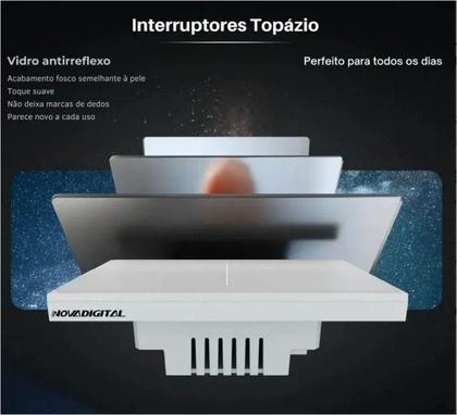 Imagem de Interruptor Zigbee Novadigital 2 Botoes Topázio Preto - I13