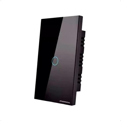 Imagem de Interruptor Zigbee Touch 1 Botão Inteligente 4X2 - Preto