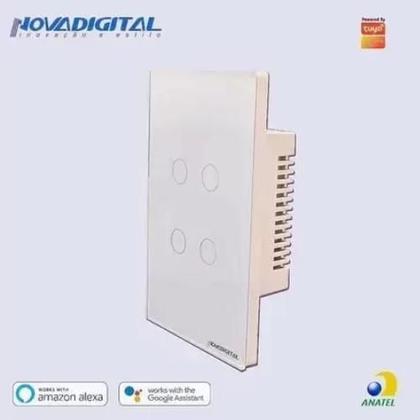 Imagem de Interruptor Zigbee Tuya/Nova Digital 4 Botões - Branco