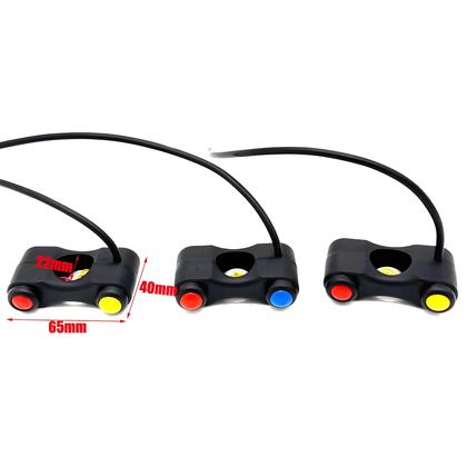 Imagem de Interruptores De Guidão De Motocicleta De 22mm Com 2 Botões Para Farol, Sinalizador, Luzes De