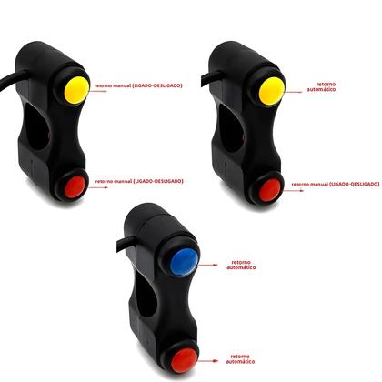 Imagem de Interruptores De Guidão De Motocicleta De 22mm Com 2 Botões Para Farol, Sinalizador, Luzes De