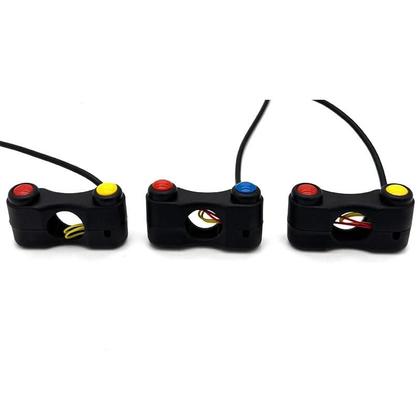 Imagem de Interruptores De Guidão De Motocicleta De 22mm Com 2 Botões Para Farol, Sinalizador, Luzes De