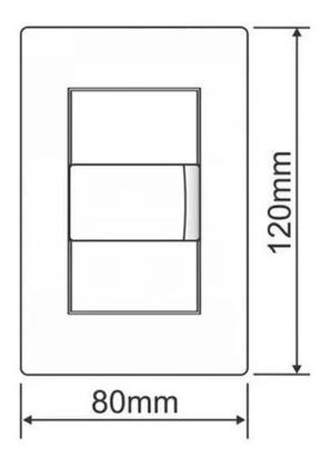 Imagem de Interruptores Simples Duplo  Preto 16A/250v Com Placa Suporte Fame