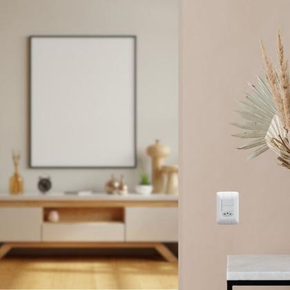 Imagem de Interuptor Aria 2 Simples + Tomada 10a Com Placa Tramontina