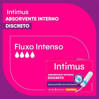 Imagem de Intimus absorvente interno médio com 8 unidades