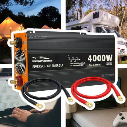 Imagem de Inversor 4000W 24V Para 110V Veicular Torquehammer Caminhão