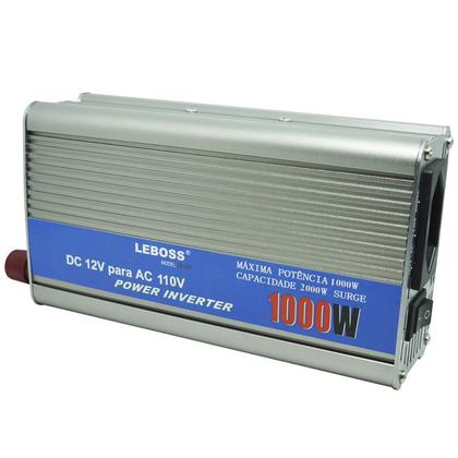 Imagem de Inversor Conversor 12V para 110V Potência 1000W Veicular Transformador Tensão Leboss LB-521 Cinza
