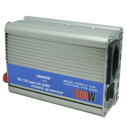 Imagem de Inversor Conversor 12V Potência 500W Veicular Transformador Tensão Leboss LB-507 LB-507A Cinza