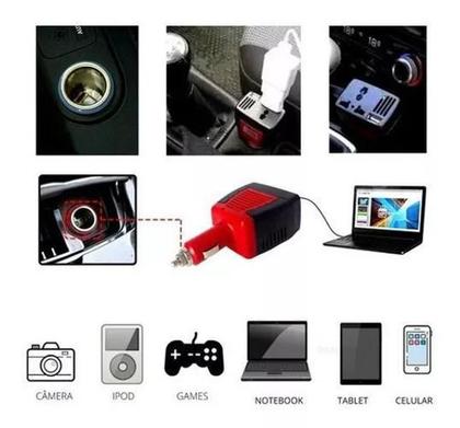 Imagem de Inversor Conversor Tomada Carro 150W 12V P/110V Usb Veicular
