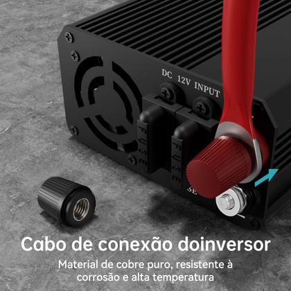 Imagem de Inversor De Corrente Vd-6100 12v Para 110v 1000w Pico 2000w