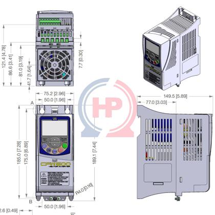 Imagem de Inversor de Frequência Weg CFW500 Monofásico e Trifásico 1CV 220VCA 4,3A