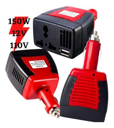 Imagem de Inversor De Tensao P/ Carro 12v Para 110v Usb 150w C/ Tomada