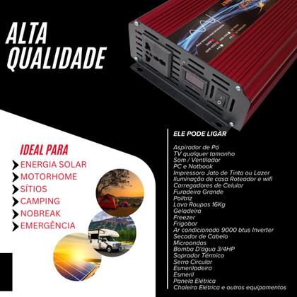 Imagem de Inversor Onda Senoidal Pura 12v 110v 127v 4500w