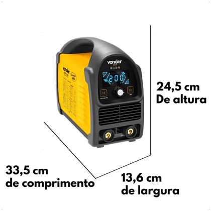 Imagem de Inversor para solda com eletrodo e TIG, com display LED, bivolt 127V e 220V , RIV 228, Vonder - 6878228000