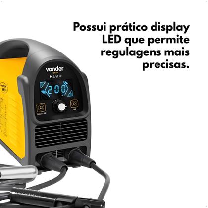 Imagem de Inversor para solda com eletrodo e TIG, com display LED, bivolt 127V e 220V , RIV 228, Vonder - 6878228000