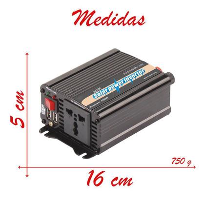 Imagem de Inversor Tensão 1000w 12v Para 220v Veicular Transformador Conversor Com Tomada Padrão e Usb