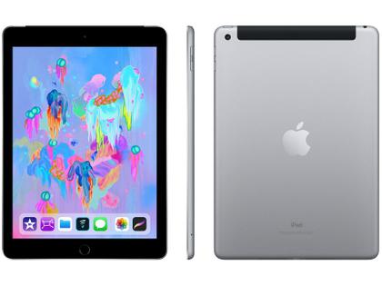 iPad 9,7” 6ª Geração Apple Wi-Fi + Cellular 128GB - Cinza Espacial