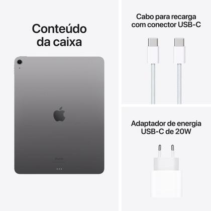 Imagem de iPad Air 13" M2, 6ª geração, Wi-Fi + Cellular, 1TB - Cinza-espacial