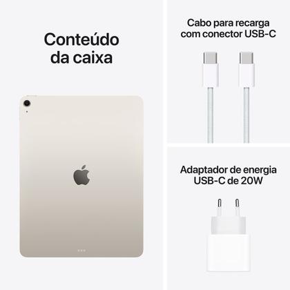 Imagem de iPad Air Apple 13" 1 TB, Chip M3, Wi-Fi, Câmera Traseira 12MP, Estelar - MCQ24BZ/A