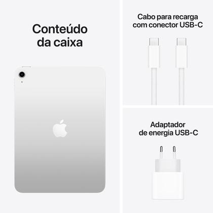 Imagem de iPad Apple 11" A16, Wi-Fi, 256GB, Câmera 12MP, Prateado - MD4G4BZ/A