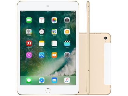 iPad Mini 4 Apple 4G 128GB Dourado Tela 7,9” - Retina Proc. Chip