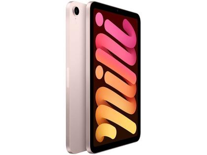 Imagem de iPad Mini Apple 6ª Geração, Tela 8,3", 256GB, Chip A15 Bionic, Wi-Fi, Câmera Traseira 12MP, Rosa - MLWR3BZ/A