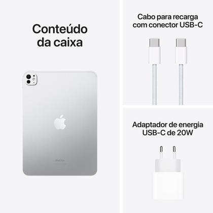 Imagem de iPad Pro de 11 polegadas Wi-Fi 2TB com vidro convencional - Prateado