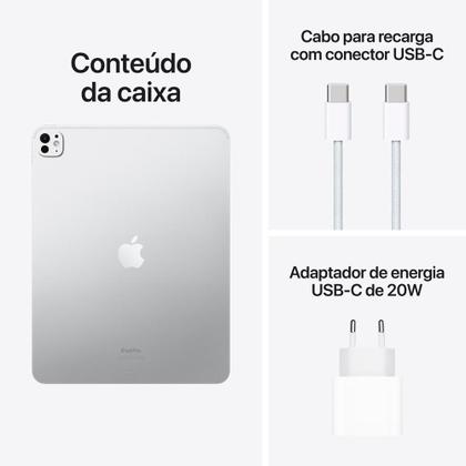 Imagem de iPad Pro de 13 polegadas Wi-Fi 2TB com vidro nano-texture - Prateado