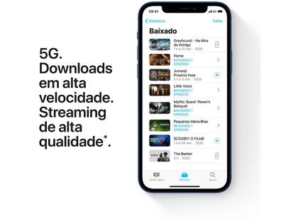 iPhone 12 Apple 256GB Azul Tela 6,1” - Câm. Dupla 12MP iOS