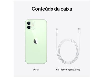 iPhone 12 Apple 256GB Verde Tela 6,1” - Câm. Dupla 12MP iOS Imagem de iPhone 12 Apple 256GB Verde Tela 6,1”