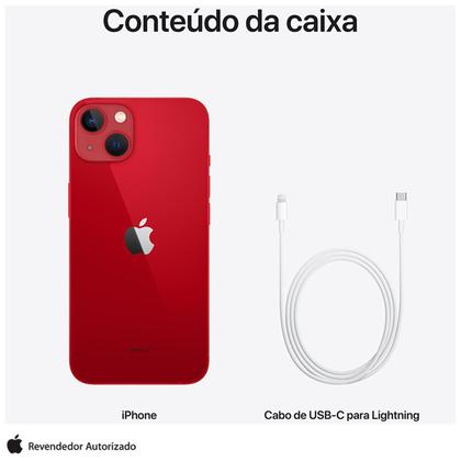 iPhone 13 Apple (128GB) Vermelho, Tela de 6,1", 5G e Câmera Dupla de 12MP Imagem de iPhone 13 Apple (128GB) Vermelho, Tela de 6,1", 5G e Câmera Dupla de 12MP