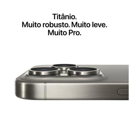 iPhone 15 Pro Apple (512GB) Titânio Natural, Tela de 6,1