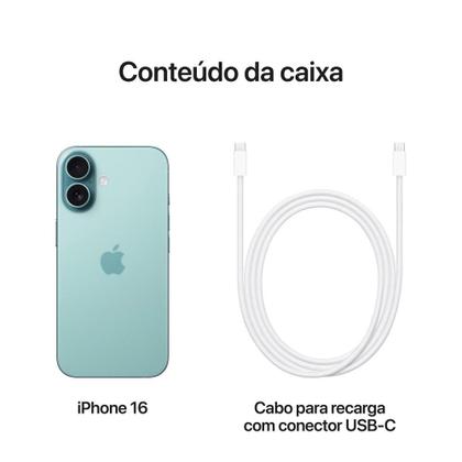 iPhone 16 Apple 128GB, Câmera Dupla de 48MP, Tela 6.1", Verde-acinzentado Imagem de iPhone 16 Apple 128GB, Câmera Dupla de 48MP, Tela 6.1", Verde-acinzentado