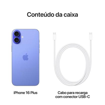 iPhone 16 Plus Apple 128GB, Câmera Dupla de 48MP, Tela 6,7", Ultramarino Imagem de iPhone 16 Plus Apple 128GB, Câmera Dupla de 48MP, Tela 6,7", Ultramarino